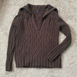 GAP Brown Cable Knit Sweater